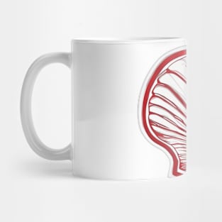 Elegant Red Scallop Shell Design No. 764 Mug